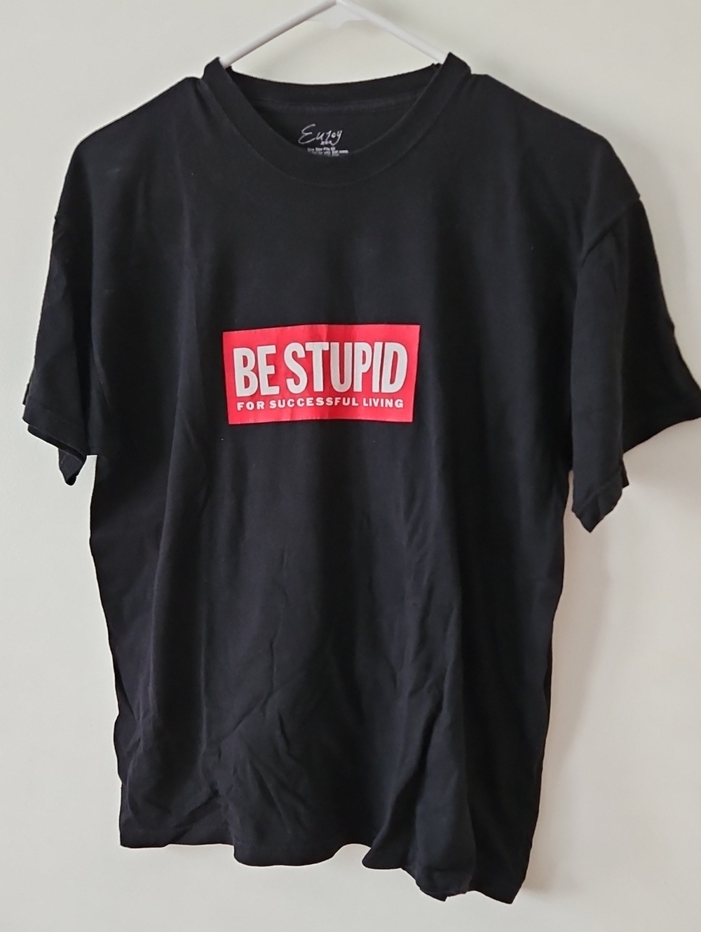 Diesel Be Stupid Black Graphic Tee - Casual Men’s Shirt Size S